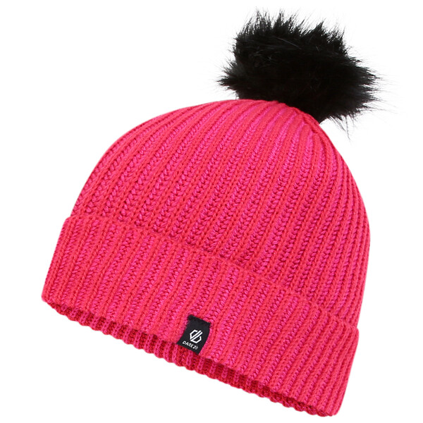 women's pink bobble hat 